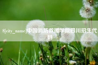 深圳中国消防救援学院四川招生代码