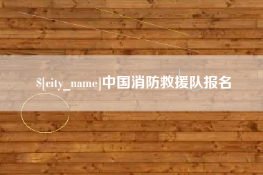 深圳中国消防救援队报名