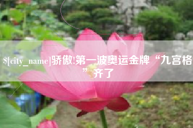 深圳骄傲!第一波奥运金牌“九宫格”齐了
