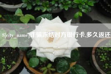 深圳诈骗冻结对方银行卡,多久返还