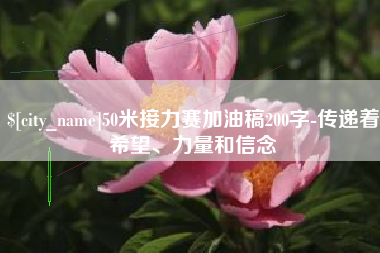 深圳50米接力赛加油稿200字-传递着希望、力量和信念