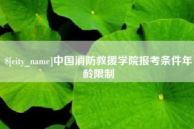 深圳中国消防救援学院报考条件年龄限制