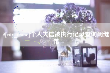 深圳个人失信被执行记录查询阚继伟