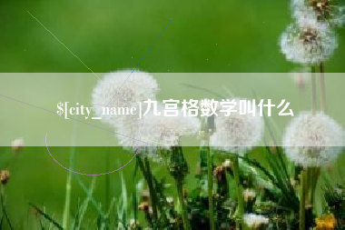 深圳九宫格数学叫什么