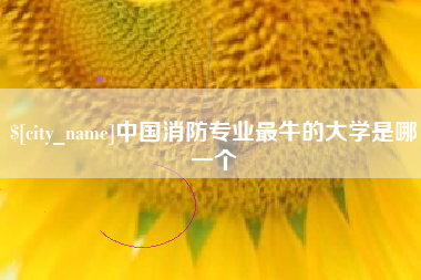深圳中国消防专业最牛的大学是哪一个