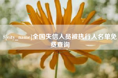 深圳全国失信人员被执行人名单免费查询