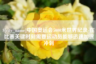 深圳中国奥运会5000米世界纪录-在比赛关键时刻需要运动员能够迅速加速冲刺