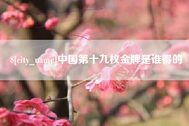 深圳中国第十九枚金牌是谁得的