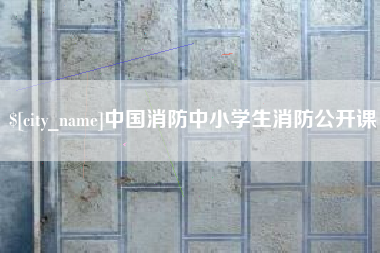 深圳中国消防中小学生消防公开课