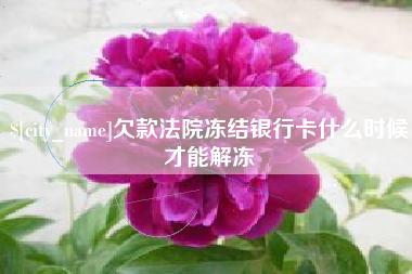 深圳欠款法院冻结银行卡什么时候才能解冻