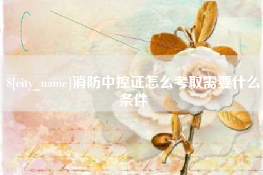 深圳消防中控证怎么考取需要什么条件