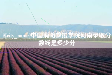 深圳中国消防救援学院河南录取分数线是多少分