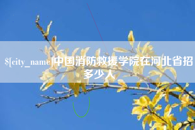 深圳中国消防救援学院在河北省招多少人