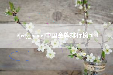 深圳中国金牌排行榜2024