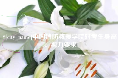 深圳中国消防救援学院对考生身高、视力要求